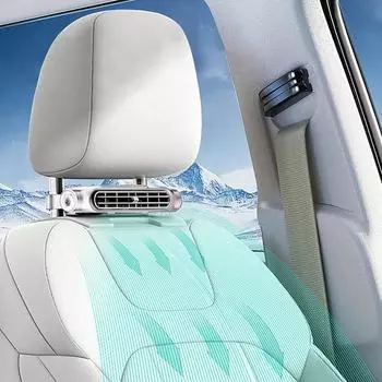 Fan For Car Seat Car Headrest Fan USB Powered Car Fan With 3 Wind Speed Powerful Car Seat Fans Cooling Car Fans For Most чёрный