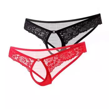 Fan Lei мужские сексуальные сетчатые стринги с низкой талией и подъемом бедер - прозрачные Z057 One Size