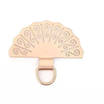 Fan Shaped Phone Lanyard Clip Patch Ultra-thin Strap Fixed Gasket for Mobile Phone Fan Shaped-Gold