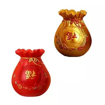 Фэн-шуй денежный мешок фигурка ваза для цветов креативный смоляной горшок для цветов на весну золотой