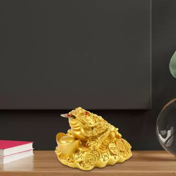 Фэн-шуй фигурка лягушки богатство настольный орнамент скульптура статуя для спальни Large