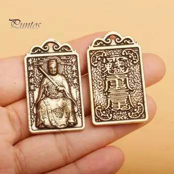 Фэн-шуй Тай Суй карты китайский лунный год дракона 2024 брелок кулон ретро брелок удачи Шарм бронзовый/красный