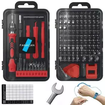 FANACAN 140in1 Precision Screwdriver Set, Compatible with Special Screws, Comes with Magnet, Screw Removal, Disassembly Repair Tool Kit, Can be Attach