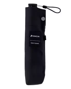 FANACAN Самый легкий складной Складывается в 3 Форма памяти Складной 6 Легкий и 60 см Супер 365 дней Мини Идеально подходит для дождливого Подарок для мужчин и женщин чёрный