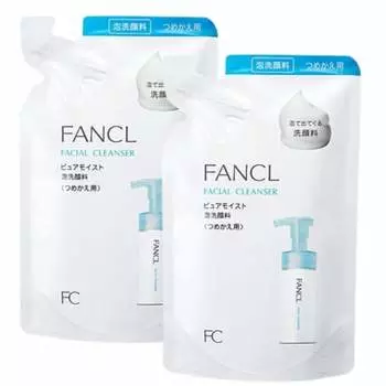 FANCL New Pure Moist Foaming Facial Cleanser [Refill] 130mL x 2 bags (approximately 100 times) Facial Cleansing Additive-free (Sensitive Skin/Amino Ac