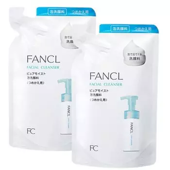 FANCL New Pure Moist Foaming Facial Cleansing 130 мл x 2 пакета 100 Очищающая пенка для лица Очищающая пенка для лица [Refill] (примерно раз) Без добавок