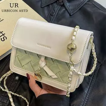 Fancy Bag Female 2024 New Arrival Birthday Gift Exquisite Small Square Bag Fall and Winter Light Luxury Minority Shoulder Messenger Bag Green