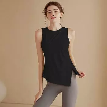 Fancy Sleeveless Yoga Clothes Vest Women s Ice Quick-Drying Breathable Workout Top Sports T-shirt Training Workout Clothes Black XL