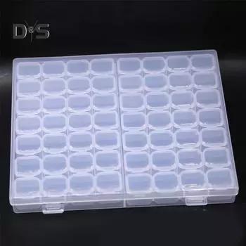Fancystyle 56 сетчатый прозрачный ящик для хранения украшений для ногтей ящик для инструментов с крышкой контейнер для демонстрации