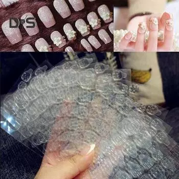 Fancystyle Nail Art 24 шт. двухсторонние клейкие клейкие ленты, вкладки, прозрачный маникюр для накладных кончиков