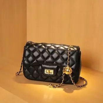 Fang Fatty Маленькая сумка Популярная женская сумка Весна Лето Металлический Шарик Одно Плечо Сумка Через Плечо Слинг Цепь