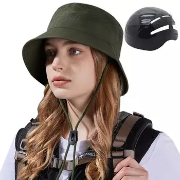 FANGXI Шлем для сафари велосипеда для мужчин и женщин УФ Защита головы для похудения Съемная защита подбородка Ударопрочный Подходит для повседневной носки и активного отдыха Подходит для головы