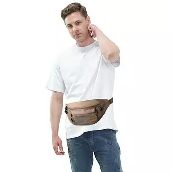 Fanny Pack Модный бренд Мужская сумка через плечо Простой маленький рюкзак через плечо Женская сумка для отдыха и спорта на груди хаки