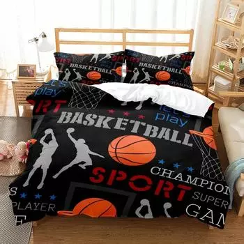 Fantastic Basketball Duvet Cover Set Uk Single Double King US Twin Full Queen King Bed Linen Set 70x133cm 2pcs