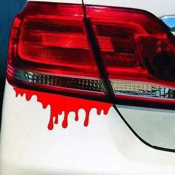 Фантастическая светоотражающая красная кровь, кровотечение, автомобильная наклейка, автомобильные наклейки, наклейка на заднюю переднюю фару