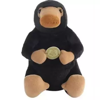 Фантастические звери плюшевые игрушки питомец Ниффлер плюшевый черный утконос мягкая кукла счастливые плюшевые животные для подарка на день рождения 28cm чёрный