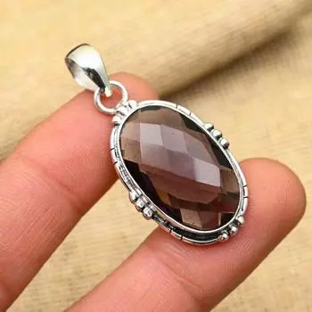 Фантастический аметист, драгоценный камень, ювелирные изделия ручной работы, стерлинговое серебро 925 пробы, прекрасный кулон 1.75 Inches фиолетовый