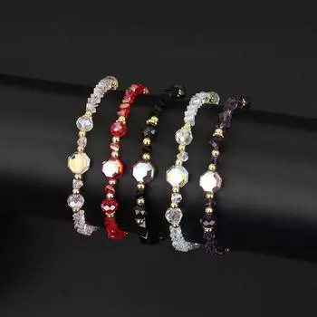 Фантастический милый красочный браслет женский геометрический бисерный браслет роскошный австрийский хрустальный браслет дружбы подарок для лучшей подруги белый