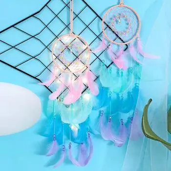 Фантастический подвесной кулон «Ловец снов», модный привлекательный значимый кулон с перьями A