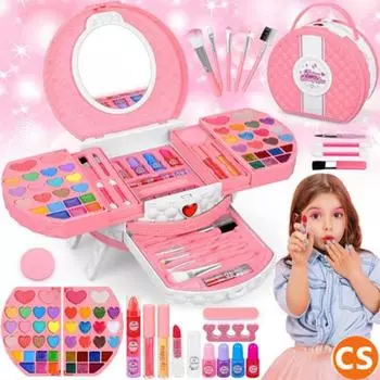 FANTASY BEAUTY PINK BOX 66 предметов детской косметики, макияж, тени для век, помада и т. д.. Подарок на день рождения/рождество для племянника, 1 шт.