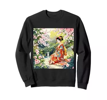 fantasy girl kimono sakura sweatshirt чёрный