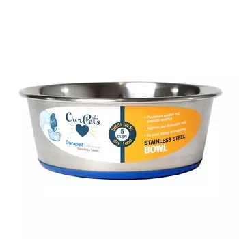 Fantasy World Durapet Bowl 17 All Dog Silver (SS125QB) (For Breeds)