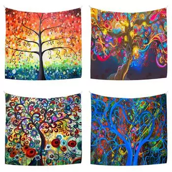 Фантазийное дерево настенный гобелен серия пейзаж подвесной ковер гостиная фон ткань украшение дома ткань для спальни подвесная ткань 100*150cm