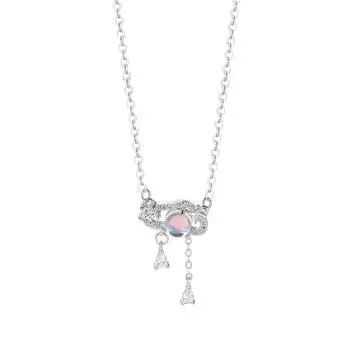 Фантазийное ожерелье с кисточкой-облаком, милая и фантастическая цепочка-воротник для девочки