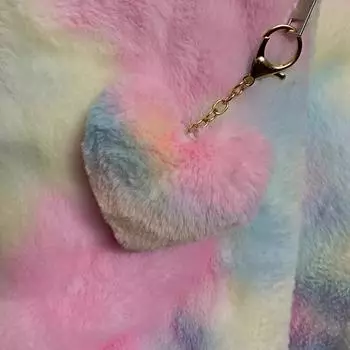 Фантазийный цвет, плюшевый брелок «Любовь», модная сумка «Любовь», кулон для девочек, украшение для ключей от автомобиля