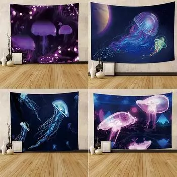Фантазийный гобелен с изображением медузы, украшение для офиса, гостиной, настенный гобелен для дома 100x75cm