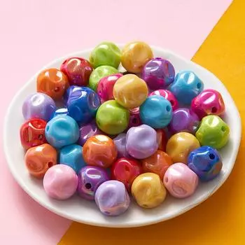 Фантазийный материал, 10 шт., акриловые бусины, свободные бусины, креативные ювелирные изделия ручной работы, аксессуары для браслета-цепочки для телефона, метеорит AB, цвет