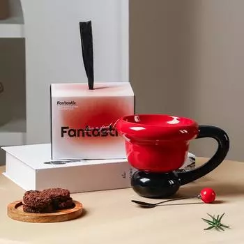 Fantesi Creative Ceramic Ice Creative Cup Souvenir Couple Water Cup Gift High Precision Mug Gift 301-400ml