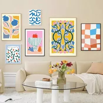 Фэнтези Цветочный Сад Ваза В Горошек Морская Птица Настенная Живопись Холст Картина Скандинавские Плакаты И Принты Настенные Картины Декор Гостиной 21x30cm No Framed