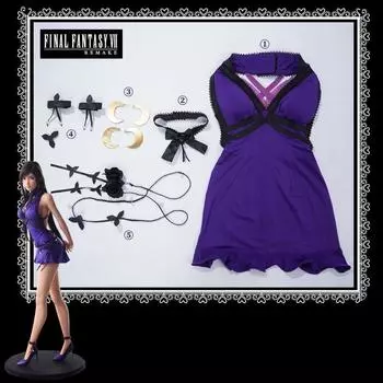 Фэнтези Финал VII Тифа Локхарт Косплей Костюм Набор Игра Хэллоуин Вечеринка Фанаты S