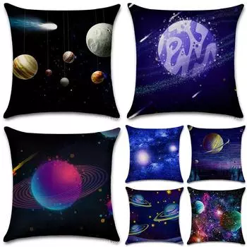 Фэнтезийная Вселенная Небо Галактика с принтом наволочка для дома, гостиной, дивана, спальни, украшение, наволочка 40X40CM