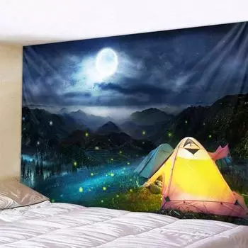 Фэнтезийное дерево Фэнтезийный лес Богемная комната D Декоративные предметы Гобелен Эстетика Украшение комнаты Настенный гобелен 100x75cm