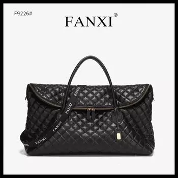 Fanxi 2025 Новая Мода Легкая Роскошь Сумка На Одно Плечо Портативная На Плечо Большая Вместимость Ромбовидная Дорожная Сумка 9226 Черный Black