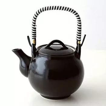 Фаянс стильный черный Arita из нержавеющей стали сетка ситечко для чая лоза современный японский черный керамический глиняный горшок чайник, керамика, посуда, Япония, чёрный