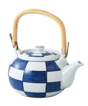 Фаянсовый горшок Hasami ware, узор темной сосны 6 48257 №. белый