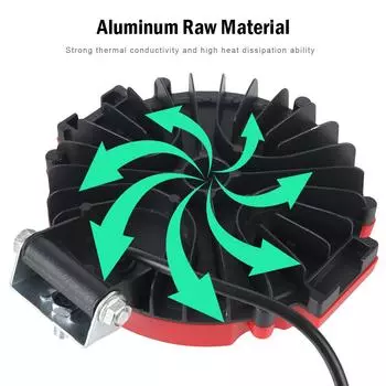 Фара дальнего света для седельного тягача 4x4 Off Road Spot Beam 51W LED Work Light Car-style 7 дюймов Круглая светодиодная световая панель чёрный