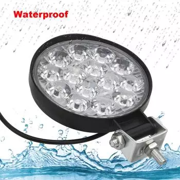 Фара дальнего света супер яркая круглая светодиодная панель 42 Вт светодиодная рабочая фара точечный луч для седельного тягача 4x4 внедорожная