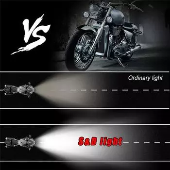 Фара для мотоцикла 9 светодиодов 6 Вт постоянного тока 12 В супер яркое пятно белое рабочее освещение для велосипедов one size