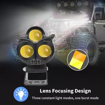 Фара для мотоцикла Owl Фары для мотоцикла Фара для дальнего света Фара для мотоцикла скутера Противотуманные фары Высокая яркость