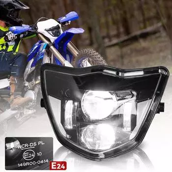 Фара для мотоцикла Yamaha WRF250/400/426/450 YZ TTR WR XT MX 2013-2023 Enduro Dirt Bike Head Light Motocross LED Light Dual Sport