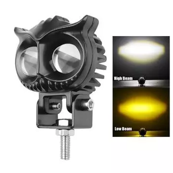 Фара головного света двухцветная высокая яркость IP67 водонепроницаемая белая желтая фара для вождения мотоцикла для бездорожья