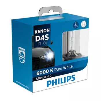 Фара Philips HID D4S с новым техосмотром автомобиля и ближним светом автомобиля 6000K 42V 35W Оригинальная замена Совместимо с техосмотром автомобиля 3
