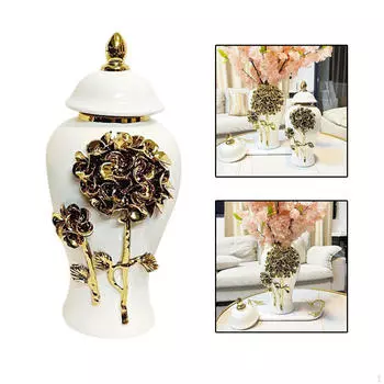 Фарфоровая банка для имбиря, керамическая ваза, украшения для рукоделия, органайзер для хранения чая, цветок