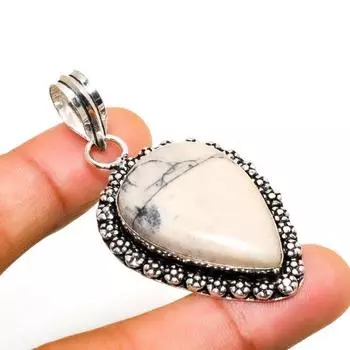 Фарфоровая подвеска из яшмы ручной работы с серебром 925 пробы, 2,08 дюйма 2.08 фиолетовый