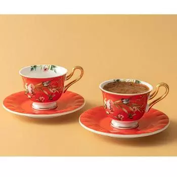Фарфоровый набор из 2 кофейных чашек 90 мл