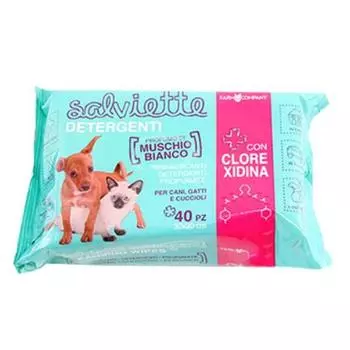 Farm Company Salviette Салфетка для чистки домашних животных Хлоргексидин Аромат белого мускуса, Корейский шампунь для домашних животных